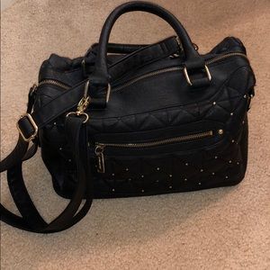 STEVEN MADDEN - Black and Gold Satchel